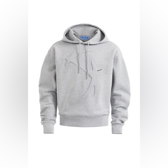 MUGLER H&M Men’s Star-Motif Hoodie, Gray, XL NWT in Packaging * Ready to Ship ✅ - Picture 6 of 10